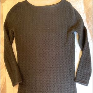 Bebe sweater knit black top